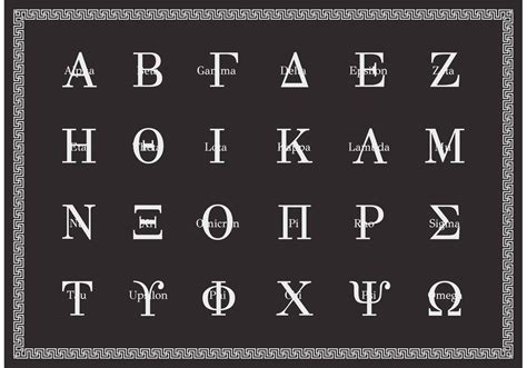 Free Greek Alphabet Uppercase Vector 89060 Vector Art At