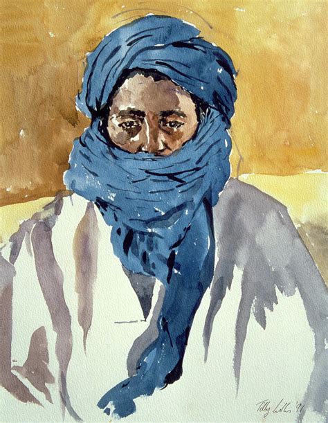 Tuareg Tribesman Painting By Tilly Willis