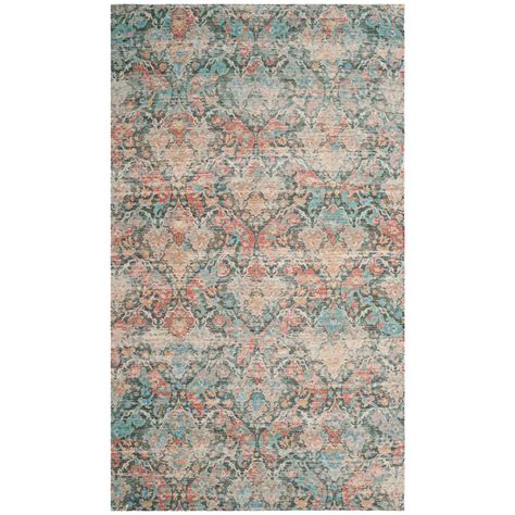 Up to 70% off lighthouse/nautical rugs. Safavieh Saffron Coral/Aqua 5 ft. x 8 ft. Area Rug-SFN570A ...
