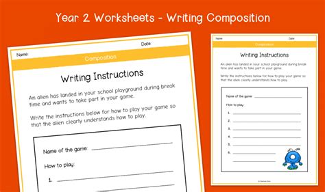 Year 2 Writing Instructions Worksheets Ks1 Writing Composition