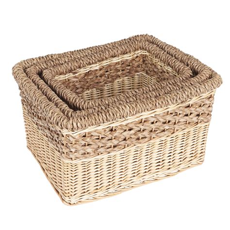 Household Essentials 3 Piece Starling Decorative Storage Basket Set