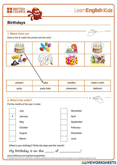 Birthdays Worksheet For Level 9 Live Worksheets