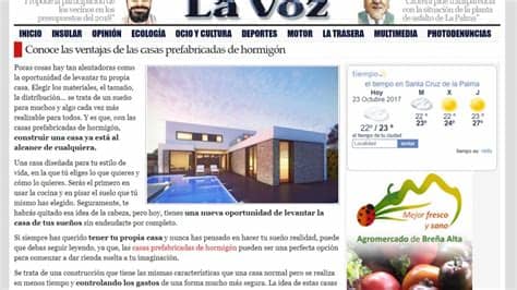 Proyecto y construcción en canarias. La Voz de la Palma: Conoce las ventajas de las casas ...