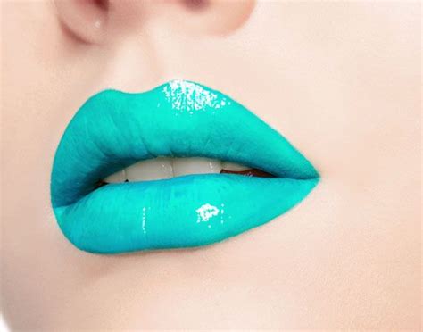 Turquoise Lips Lips Inspiration Neon Lips Beautiful Lips