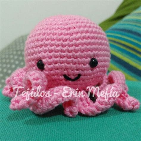 lindo pulpito tejido a crochet crocheting muñecostejidos amigurumis octopus pulpo tejidos