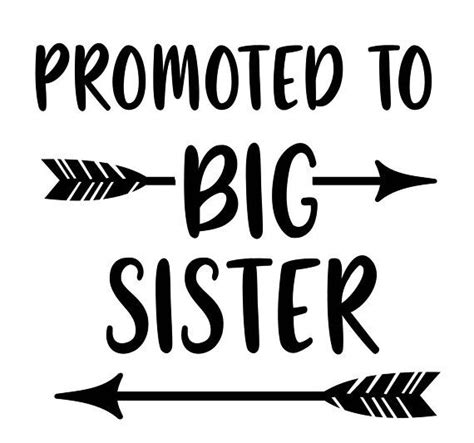 Promoted To Big Sister Svg Pdf Png  Dxf Eps Silhouette Cricut