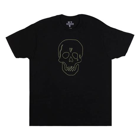 Vlone X Neighborhood Skull Short Sleeve T Shirt Blackgreen Vlone