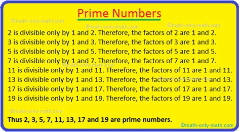 Prime Number Even And Odd Numbers Whole Number Factors