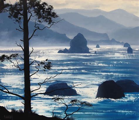 Beautiful Australian Landscape Oil Paintings Strandmalerei