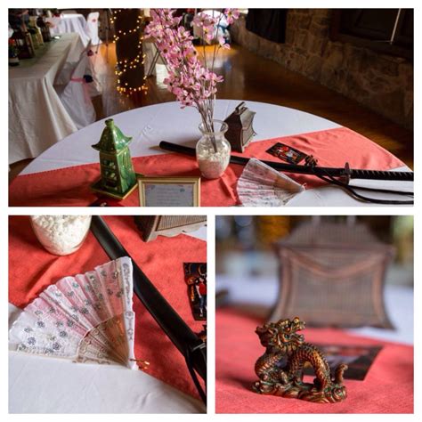 Disney wedding ideas don't have to be light and airy. Mulan themed table, Disney wedding | Disney wedding theme ...