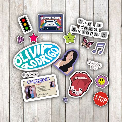 Olivia Rodrigo Sticker Laptop Sticker Olivia Rodrigo Vinyl Sticker Sour