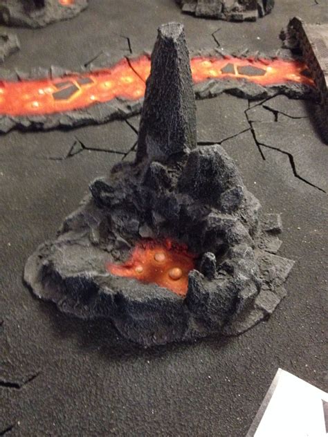 Daemon World Small Volcanic Spire With Lava Pool Warhammer 40k