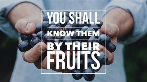 You Shall Know Them By Their Fruits Revival Focus