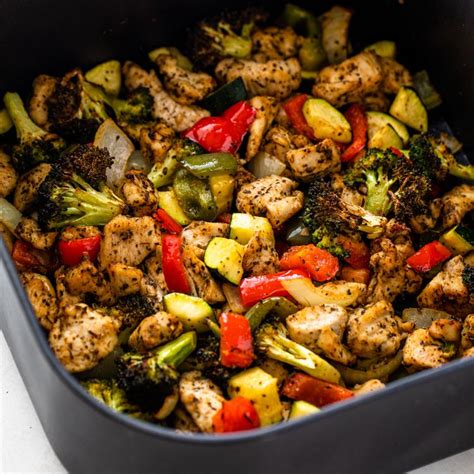 A collection of the 60 best air fryer dinner recipes. Healthy Air Fryer Chicken and Veggies | Gimme Delicious in ...