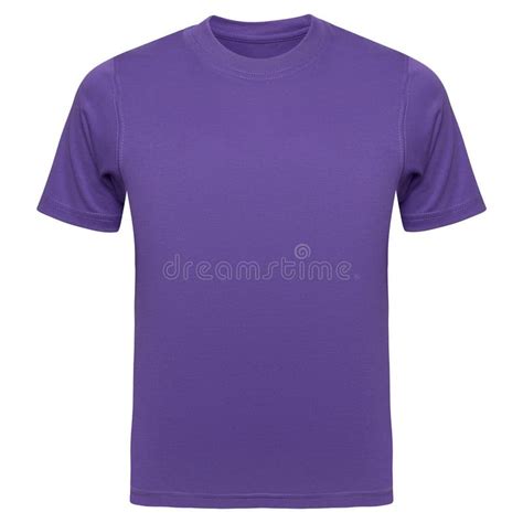 Violet T Shirt Template Men Isolated On White Tee Shirt Blank As
