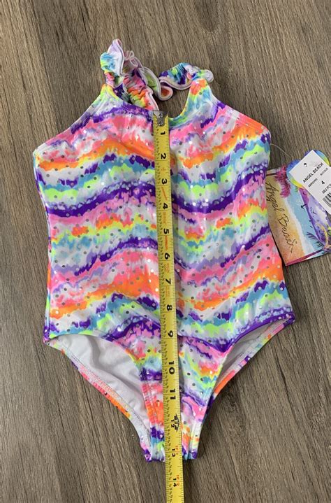 Angel Beach Girls One Piece Multicolor Swimsuit Size 4 New Ebay