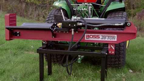 Boss Industrial 3 Point Tractor Mount Dual Action Log Splitter 16 Ton