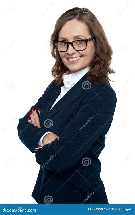 Side Profile Of An Ambitious Business Executive Stock Image Image Of