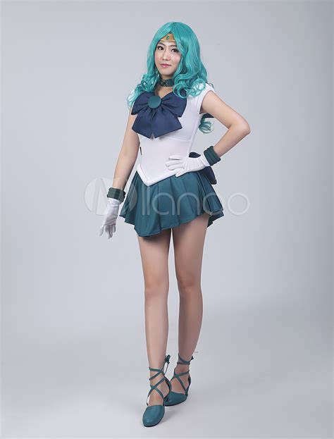 Sailor Moon Sailor Neptune Halloween Cosplay Costume Kaiou Michiru