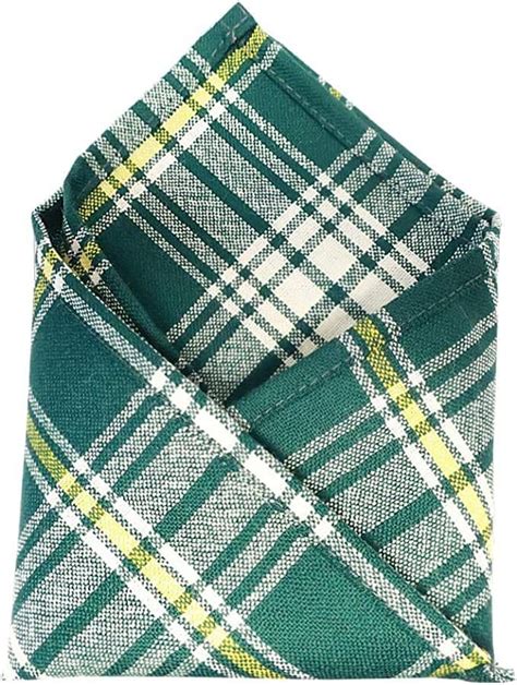 Gents Pure Wool Saint Patrick Tartan Pocket Square Made In Scotland