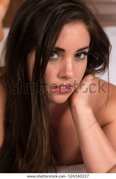 Pretty Petite Brunette Nude Bed Stock Photo 526160227 Shutterstock