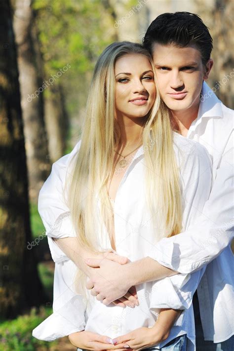 Romantic Couple In Love Outdoor — Stock Photo © Shock 5460406