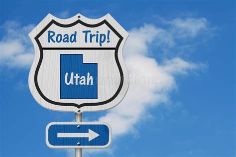 Utah Road Trip Highway Sign Stock Image Image Of United Sign 138366547