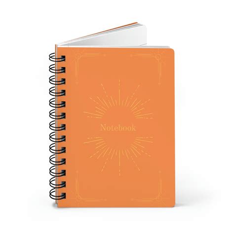 Lined Spiral Notebook Sunburst Etsy