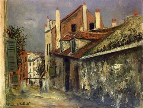 Maurice Utrillo La Maison De Mimi Pinson à Montmartre Painting
