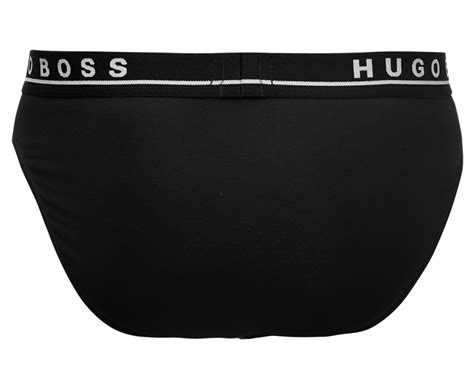 Hugo Boss Mens Cotton Stretch Mini Brief 3 Pack Black Nz