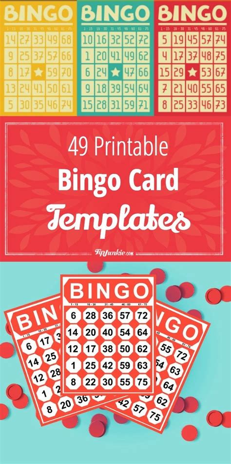 49 Printable Bingo Card Templates Tip Junkie Free Printable Number