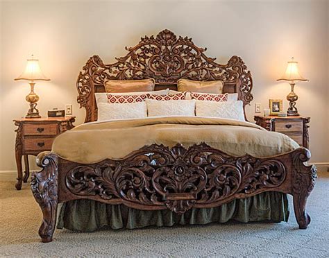 Choosing nightstands to complement your décor; ROCOCO STYLE CARVED BEDROOM SET