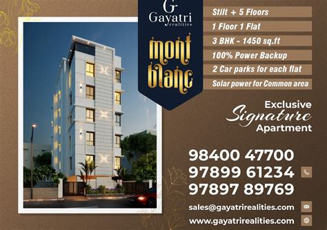 Gayatri Realities 2 And 3 Bhk Apartments In Adyar Besant Nagar