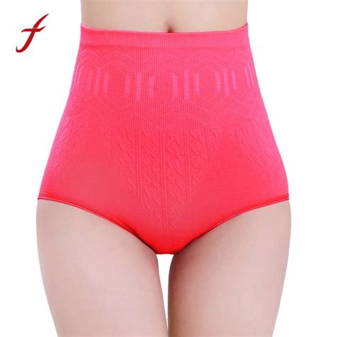 Buy Women High Waist Panties Tummy Control Body Shaper Briefs Lace Slimming