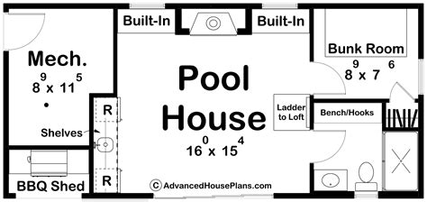 Farmhouse Pool House House Ladder Bbq Shed Advanced House Plans