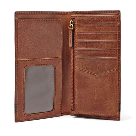 Fossil Quinn Executive Wallet Brown For Men Lyst