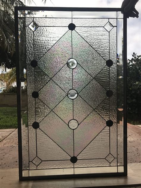 Wow The Clayton Elegant Beveled And Clear Textured Leaded Glass Window