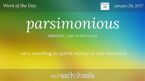 Definitions Synonyms And Antonyms Of Parsimonious Word Of The Day