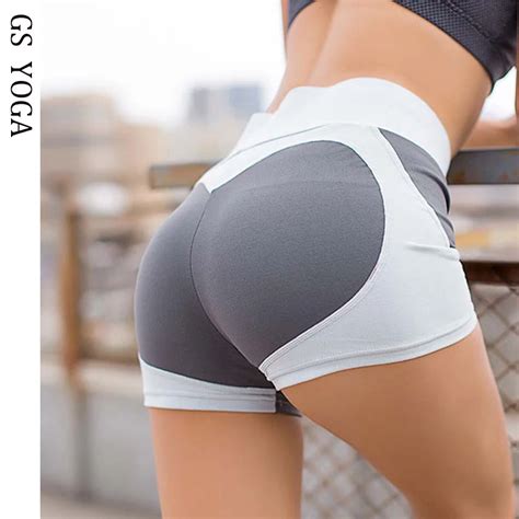 Sexy Hot Shorts Women Yoga Shorts High Waist Running Short Sports