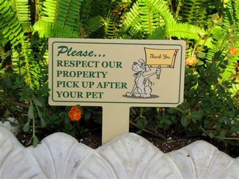 Pick Up After Your Pet Curb Your Dog No Dog Pooping Sign Etsy Pet