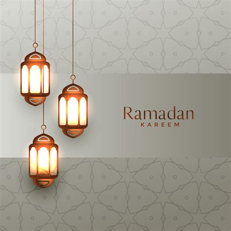 arabic ramadan kareem background with hanging lanterns - Download Free