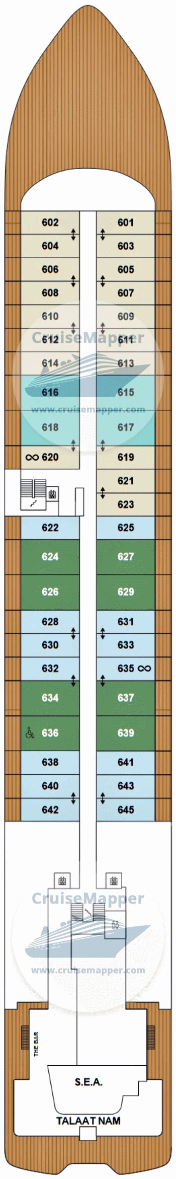Ritz-Carlton Evrima deck 6 plan | CruiseMapper