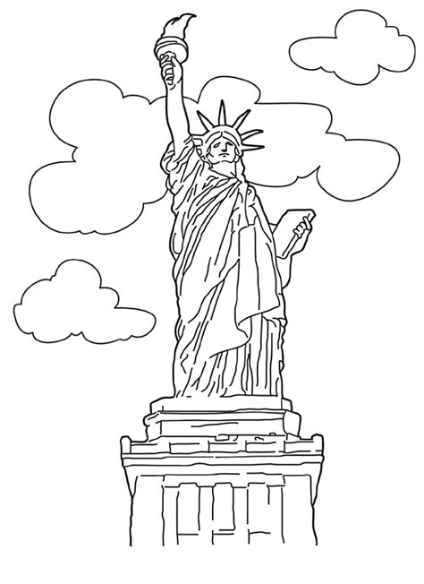 Kids journaling, printable planners, writing prompts Free Printable Statue of Liberty Coloring Pages For Kids