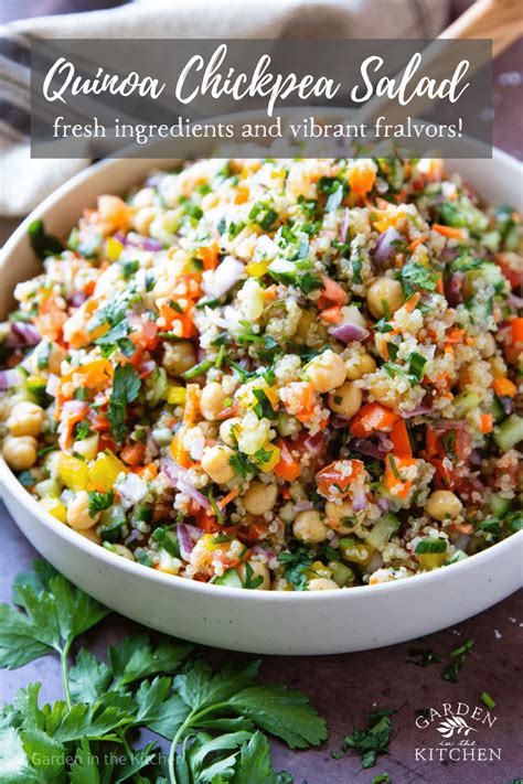 This Quinoa Chickpea Salad Is Made With An Abundance Of Herbs Colorful