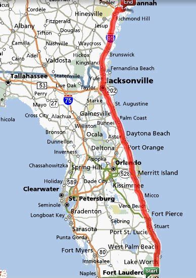 Map Of Georgia And Florida Coast Florida Map