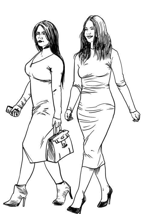 download women walking women sexy women royalty free stock illustration image pixabay
