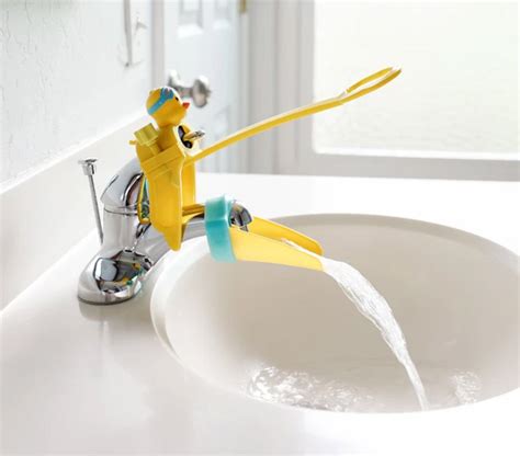 The Aqueduck Faucet Handle Extender Helps Kids Reach The Faucet