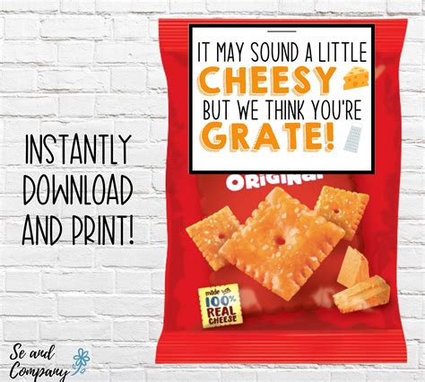 cheese snack thank you tag printable teacher appreciation cheez it note staff thank you snack