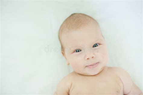 Little 3 Months Smiling Baby Girl Isolated Stock Photos Free