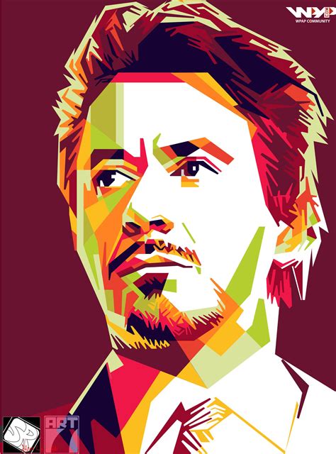 Tony Stark In Wpap Wpap Art Pop Art Painting Pop Art Portraits